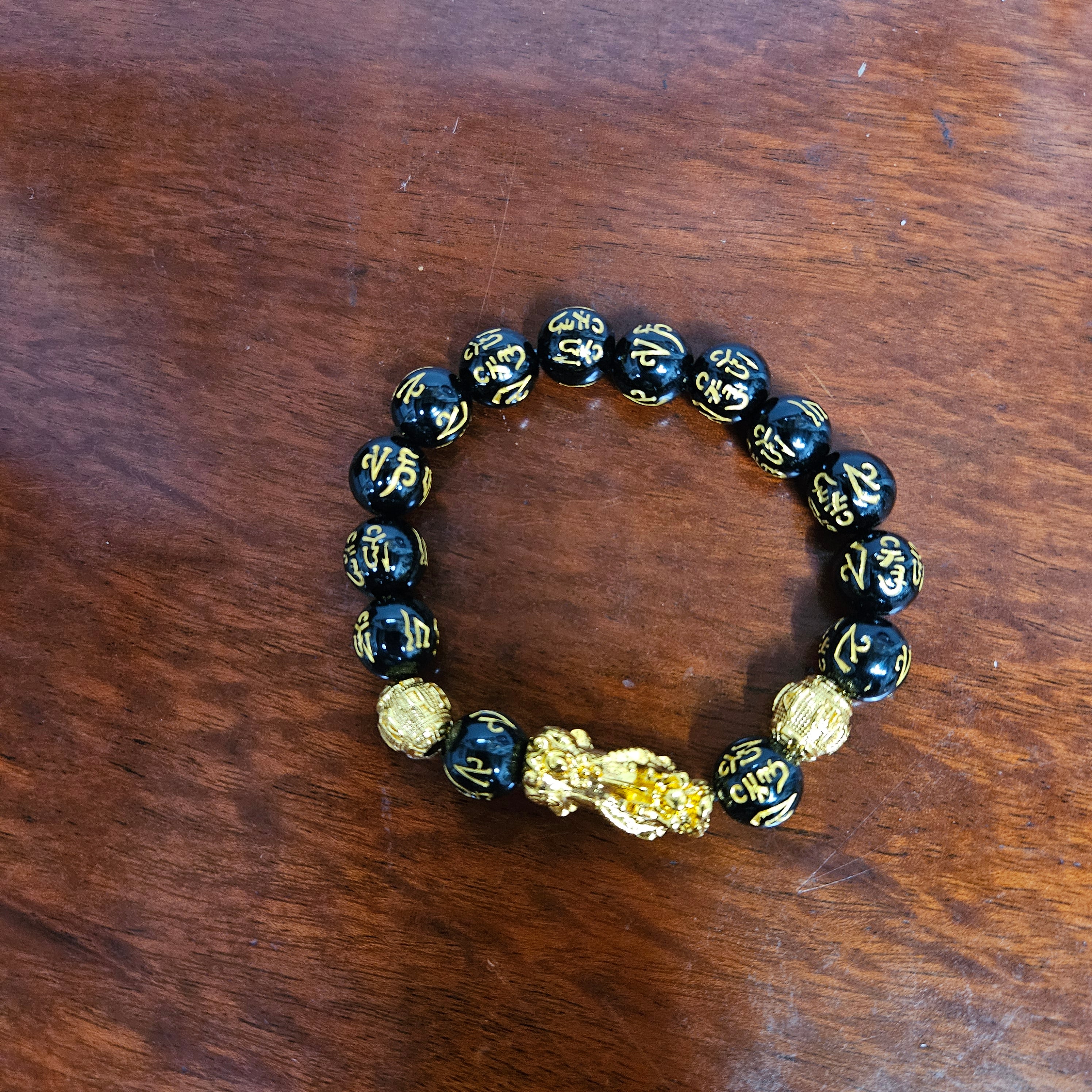 Vintage Feng Shui Mantra Beads Bracelet