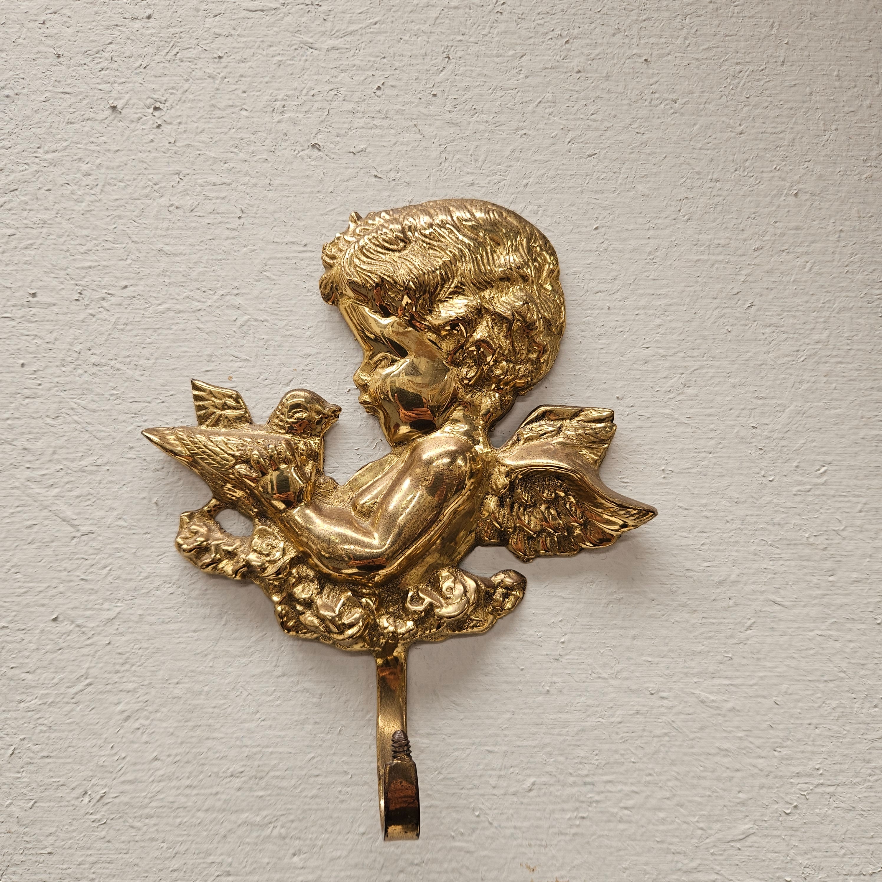 Brass Cherub Wall Hook/Hanger | Antique & Vintage | Moonee Ponds Antiques | Australia Wide Delivery