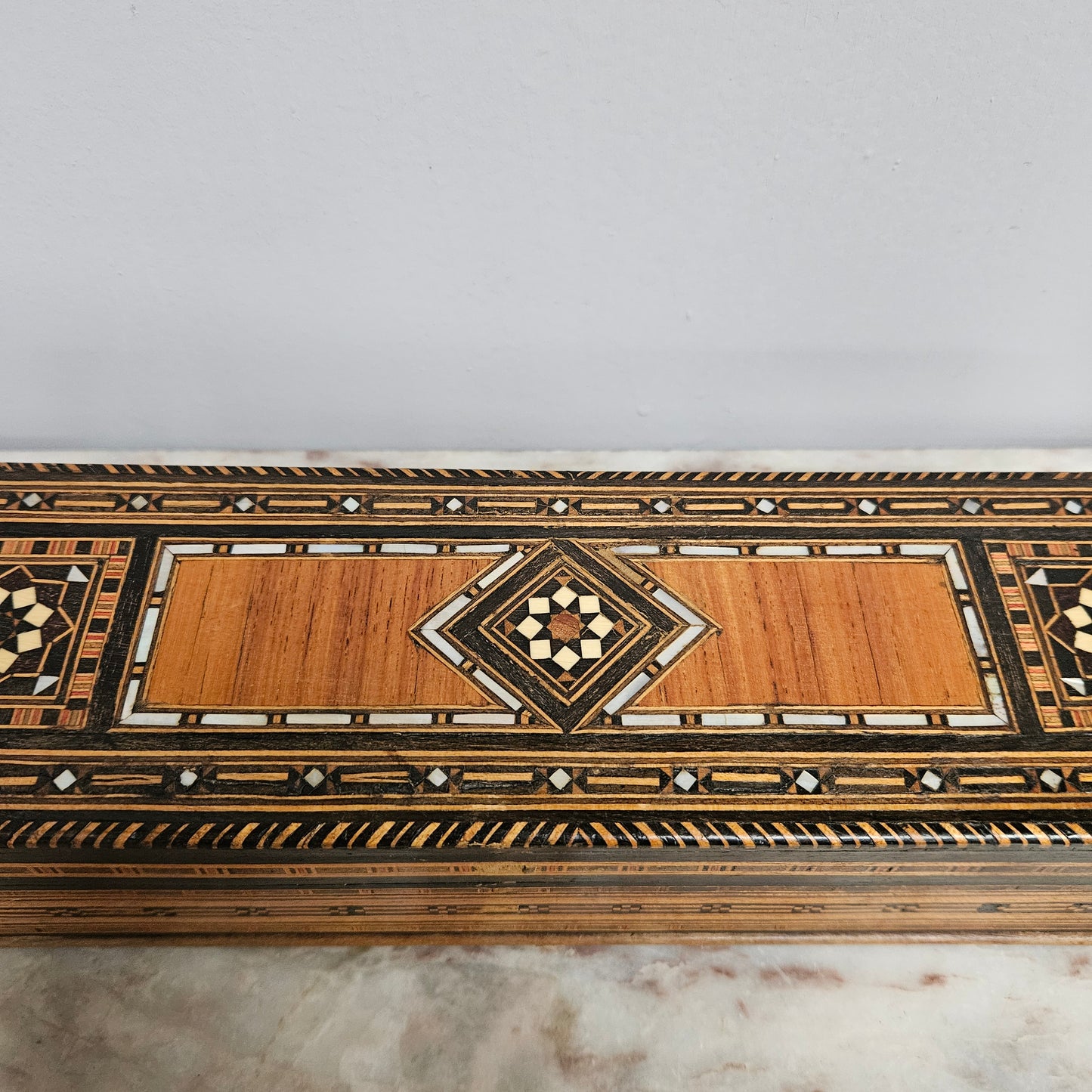Vintage Syrian  Inlaid Trinket Box