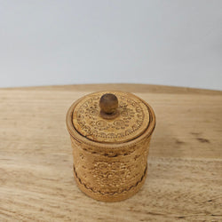 Small Cylindrical Engraved Trinket Box | Antique & Vintage | Moonee Ponds Antiques | Australia Wide Delivery