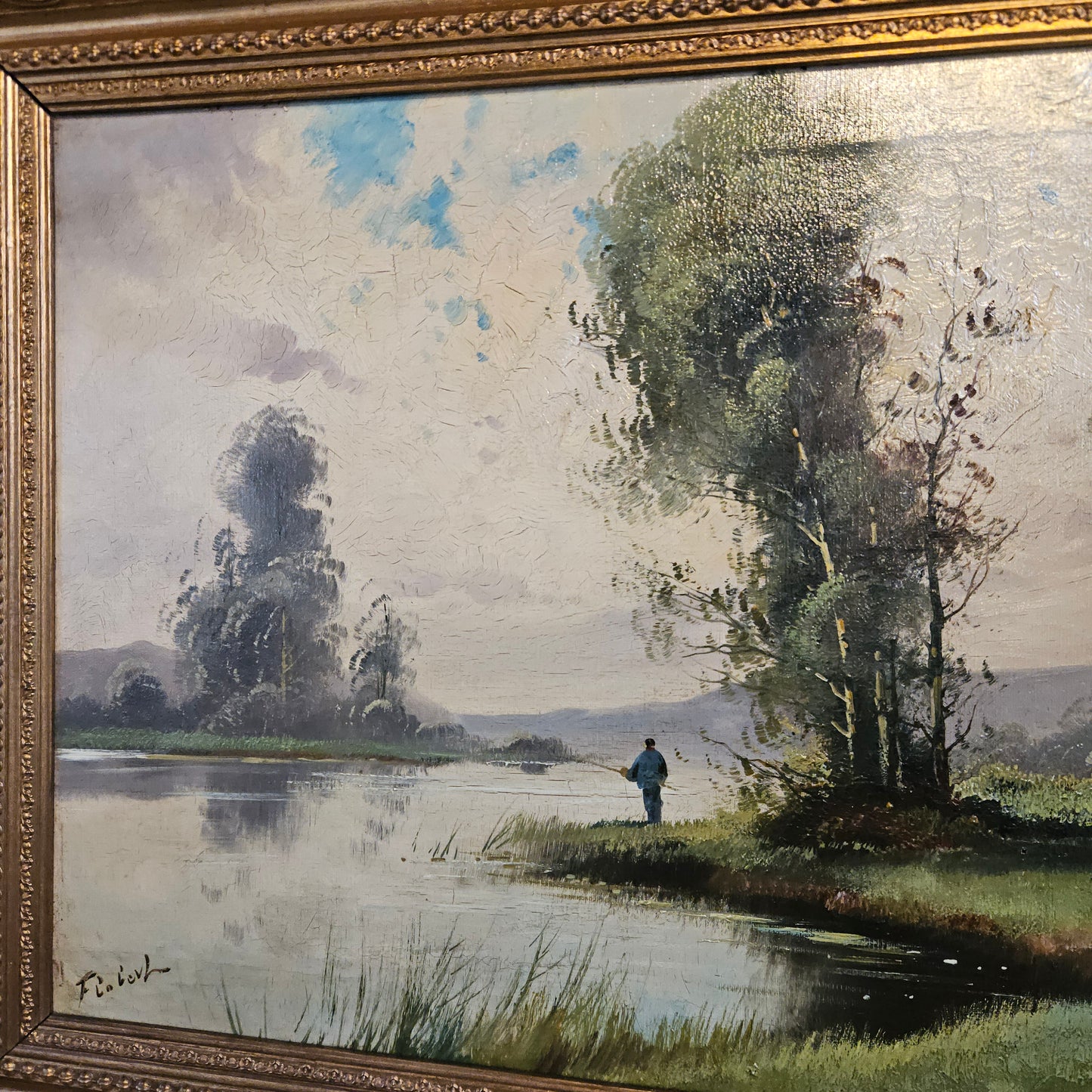 French Oil on Canvas Signed Painting