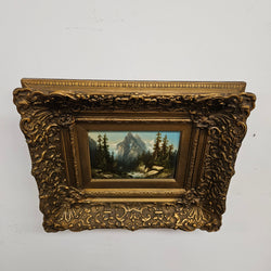 Antique Oil on Panel of A Mountainous Landscape | Antique & Vintage | Moonee Ponds Antiques | Australia Wide Delivery