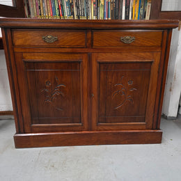 Compact Edwardian Walnut Bookcase,