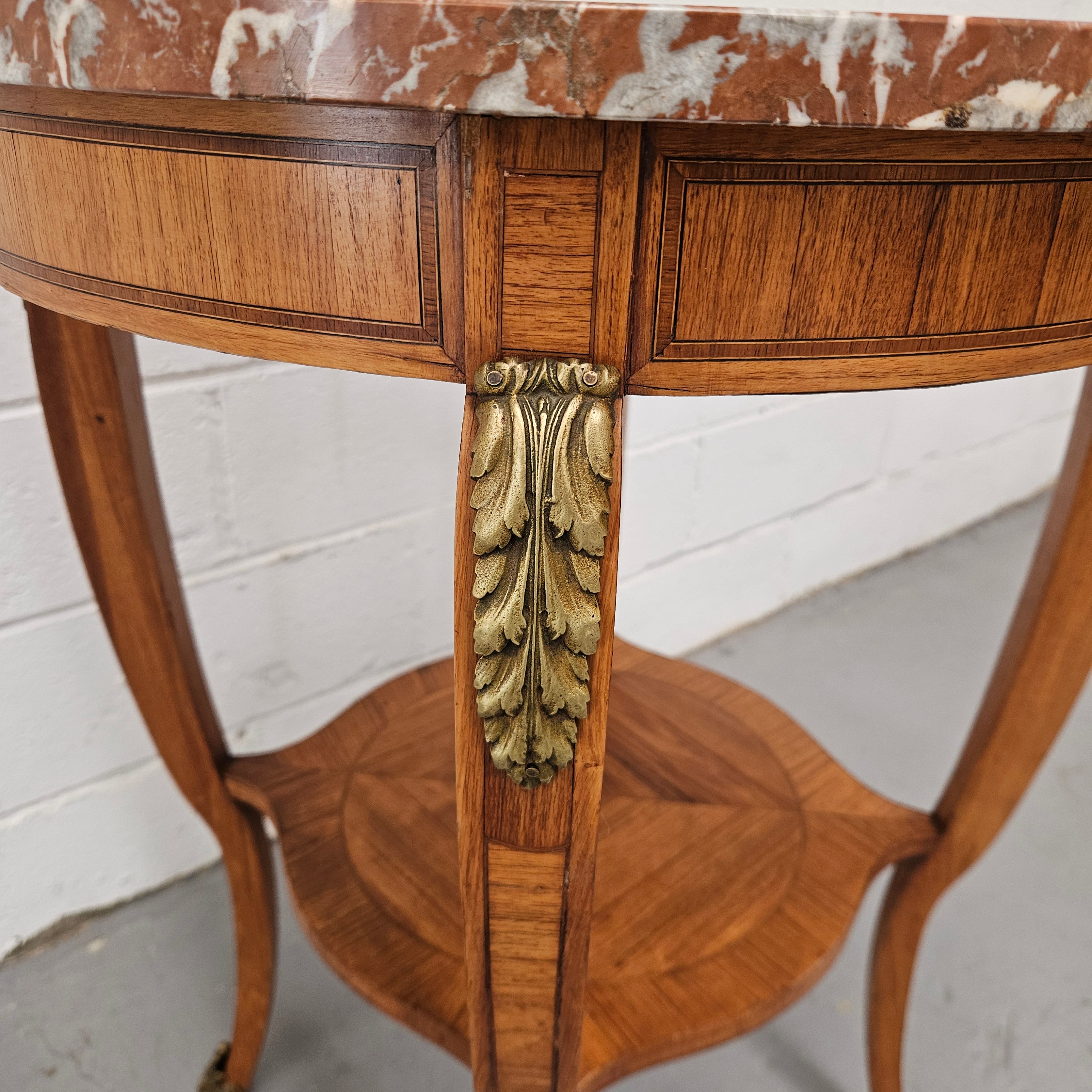 French Walnut Marble Top Circular Table | Antique & Vintage | Moonee Ponds Antiques | Australia Wide Delivery
