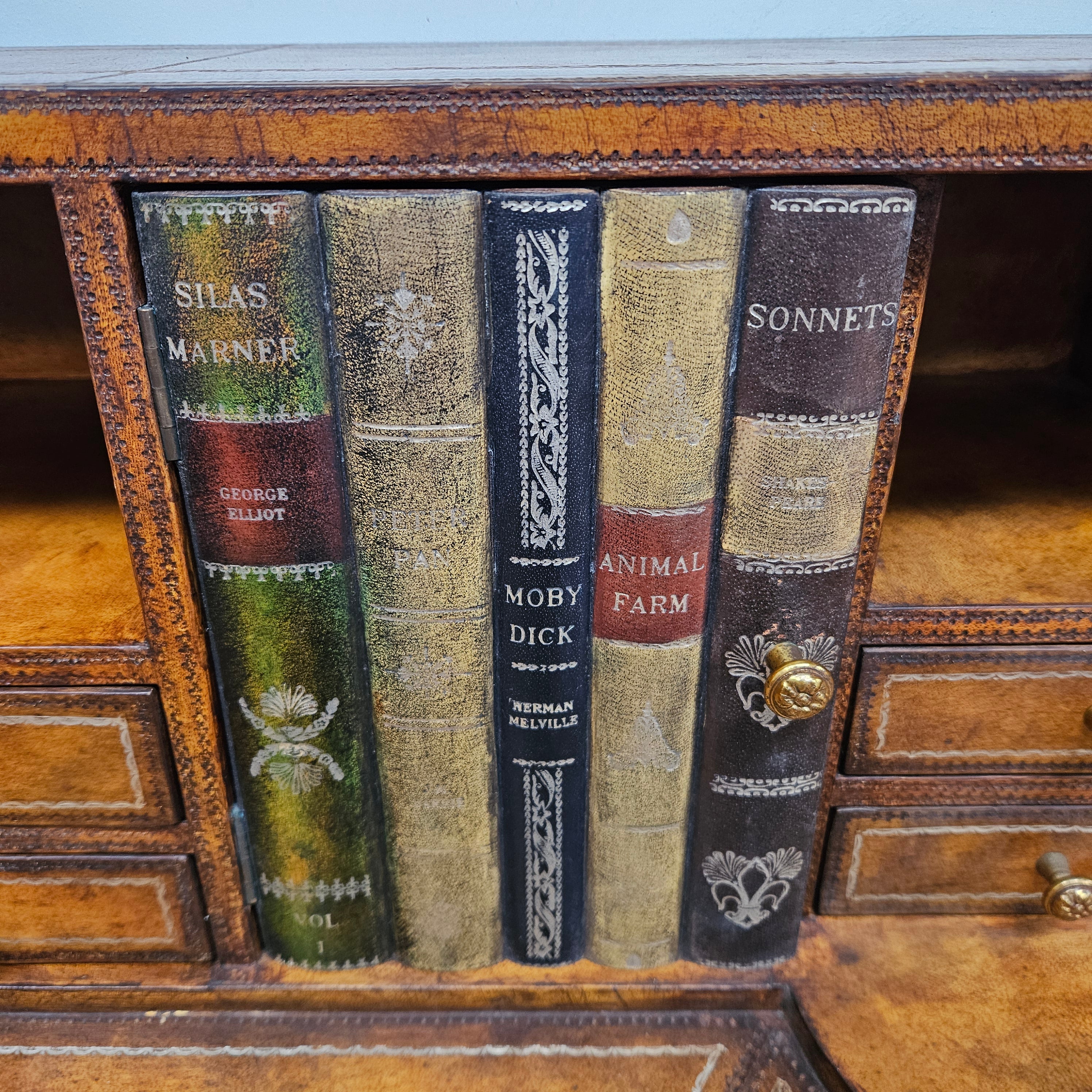 Spanish Empire Style Leather, Iron & Brass Desk | Antique & Vintage | Moonee Ponds Antiques | Australia Wide Delivery