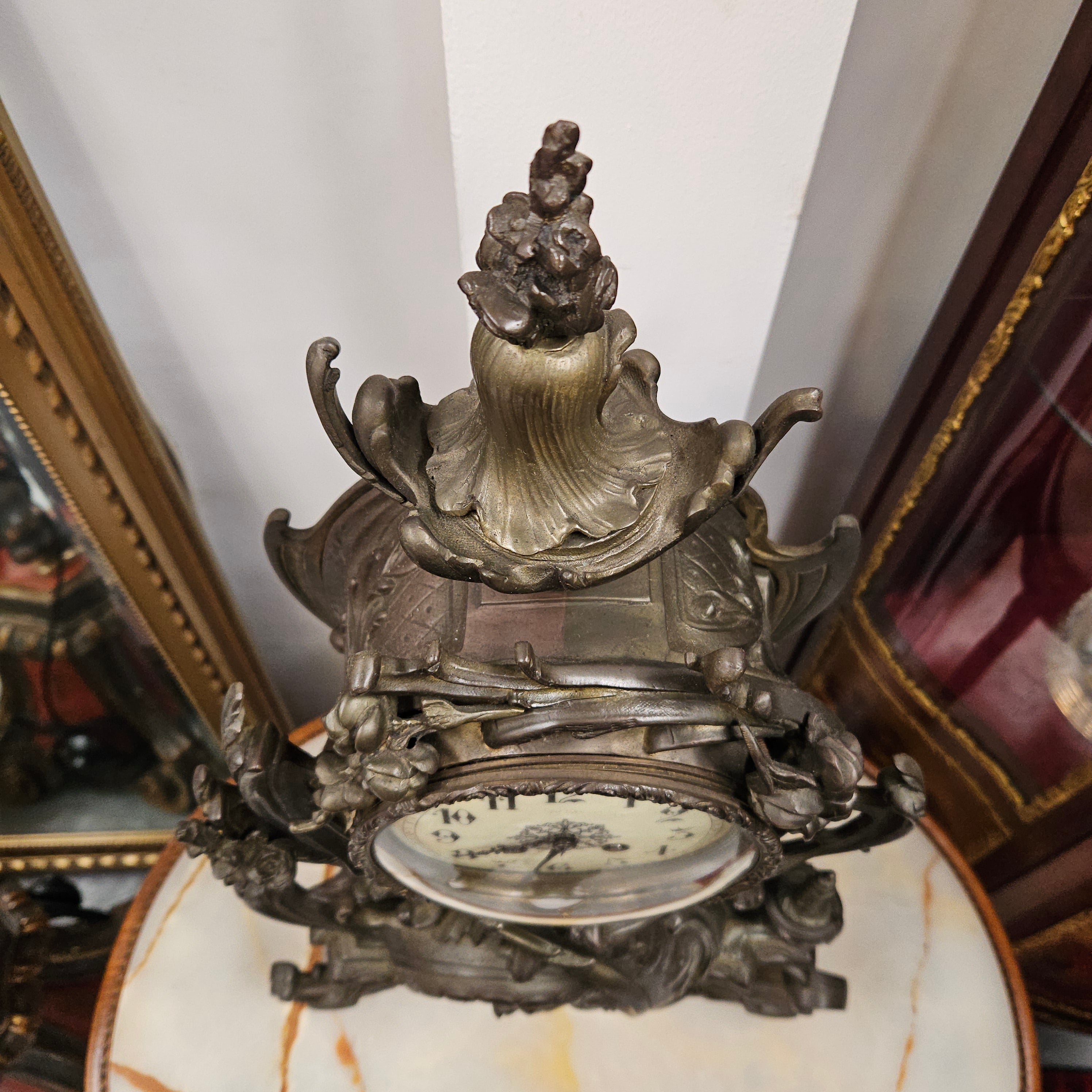 19th Century Bronze Mantle Clock | Antique & Vintage | Moonee Ponds Antiques | Australia Wide Delivery