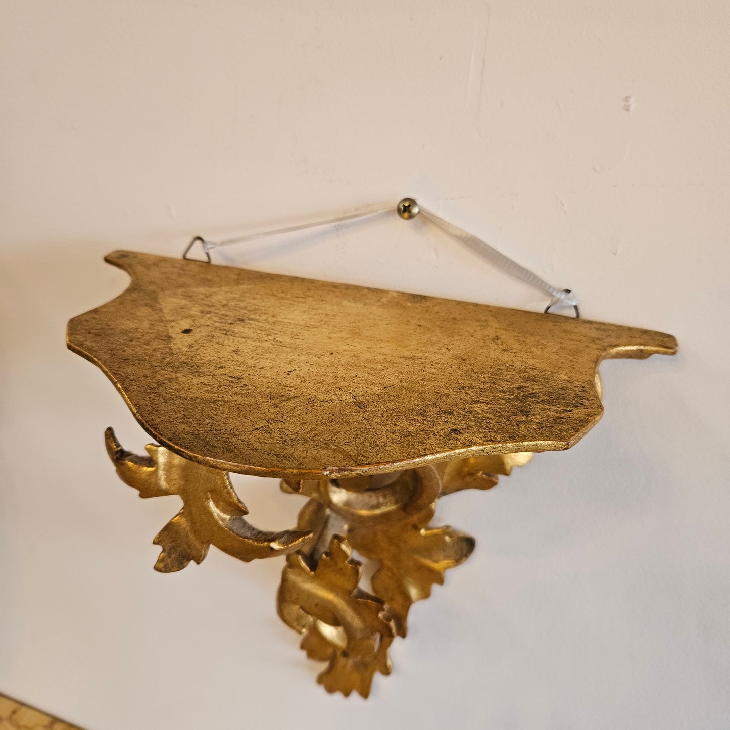 Vintage Gilt Carved Wood Shelf