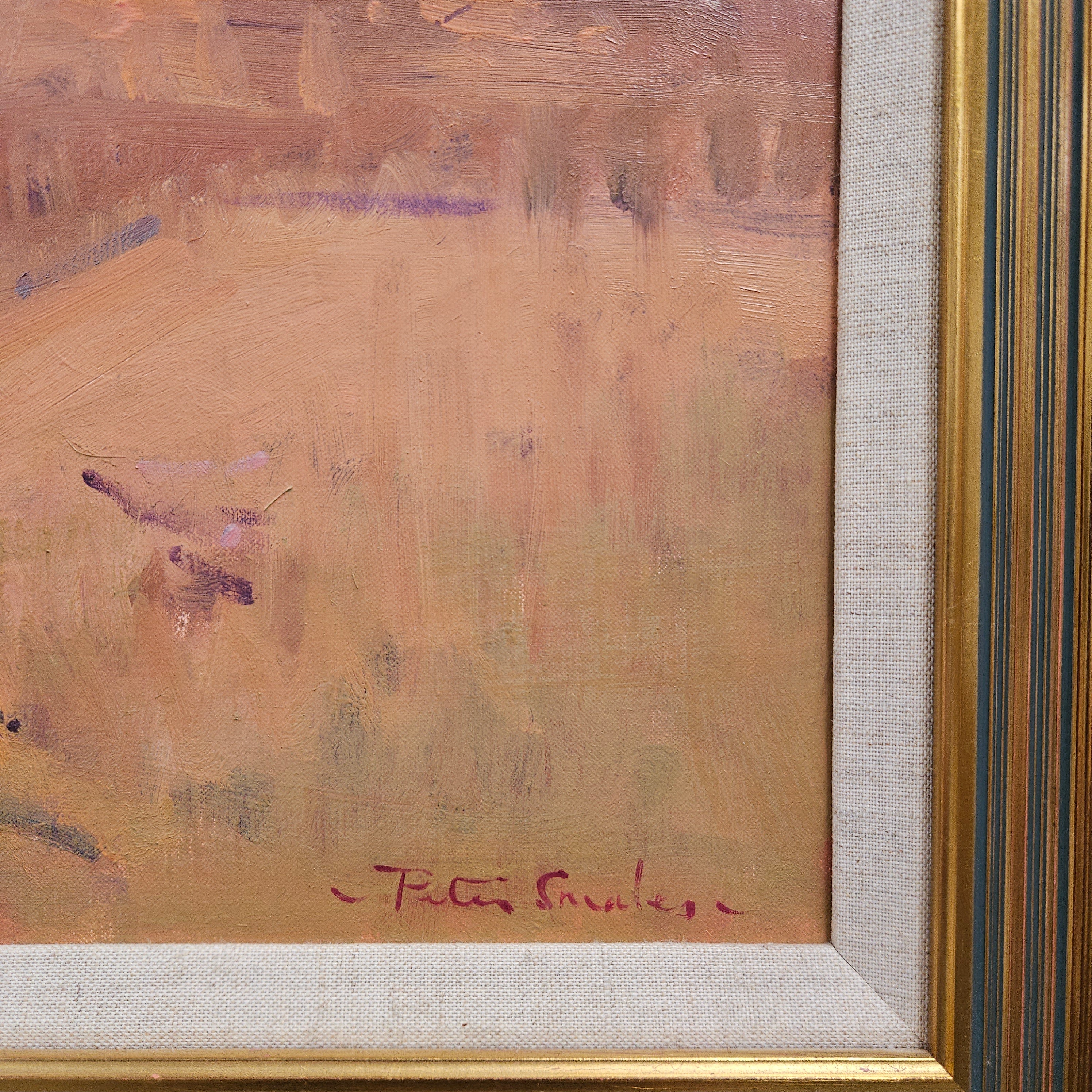 Framed Australian Oil on Canvas Painting Signed by Peter Smales | Antique & Vintage | Moonee Ponds Antiques | Australia Wide Delivery