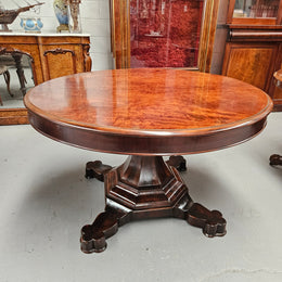 William IVth Empire Style Plum Pudding Mahogany Centre Table