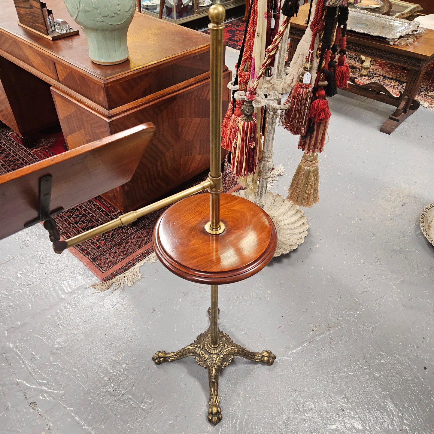 Victorian Adjustable Music Stand with Table