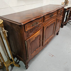 Louis XV Style Walnut Sideboard With Three Drawers & Three Doors | Antique & Vintage | Moonee Ponds Antiques | Australia Wide Delivery