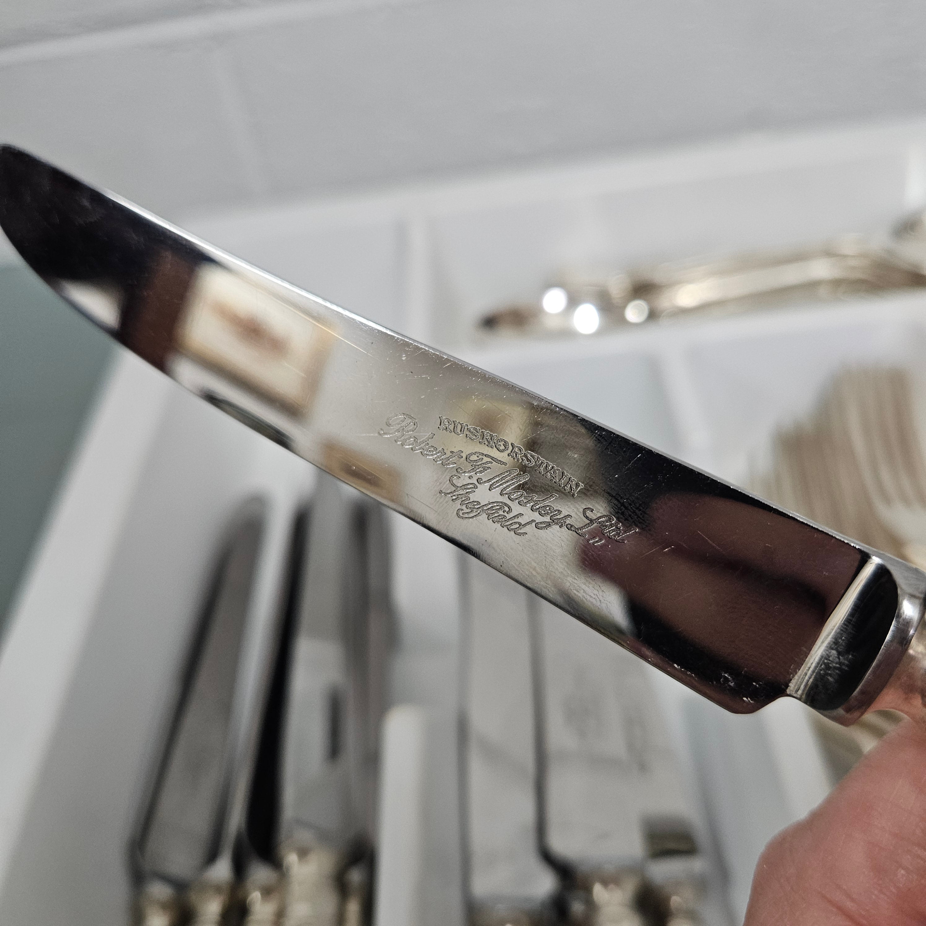 Kings Pattern Cutlery Set by Robert F Mosley Rusnorstain Sheffield | Antique & Vintage | Moonee Ponds Antiques | Australia Wide Delivery