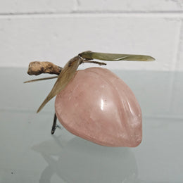 Vintage Carved Jade & Quartz Stone Fruit