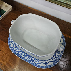 Victorian Blue&White Tureen and Meat Plate