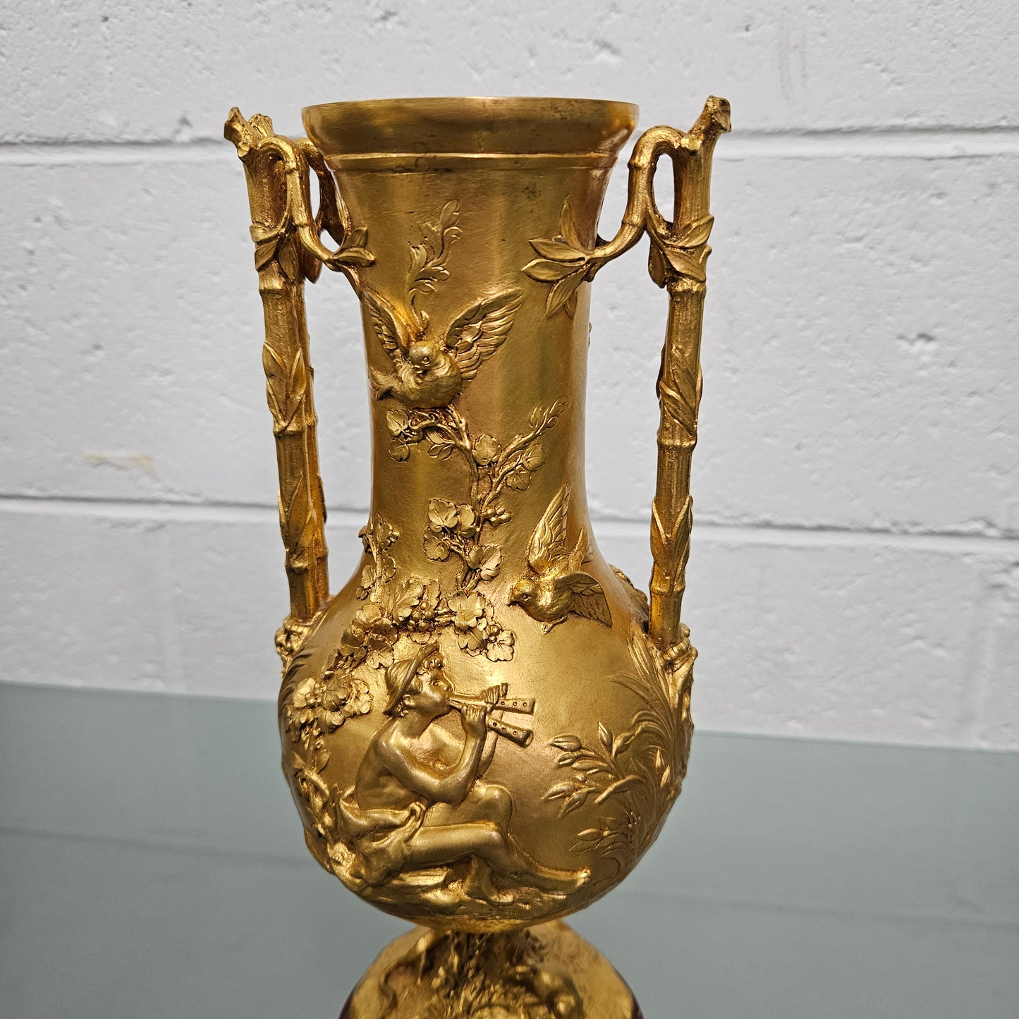 Finely Detailed 19th Century Gilt Bronze Vase