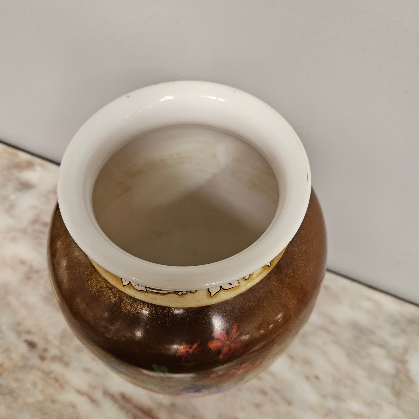 Antique Milk Glass Floral Vase C1880's