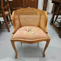 French Oak Louis XV Style Tapestry Upholstered Fauteuil | Antique & Vintage | Moonee Ponds Antiques | Australia Wide Delivery