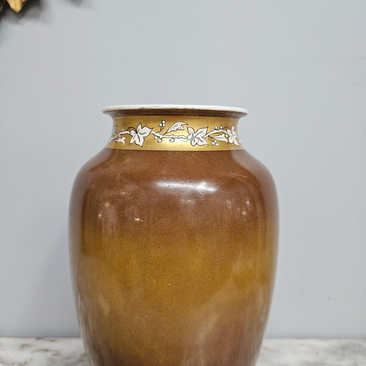 Antique Milk Glass Floral Vase C1880's