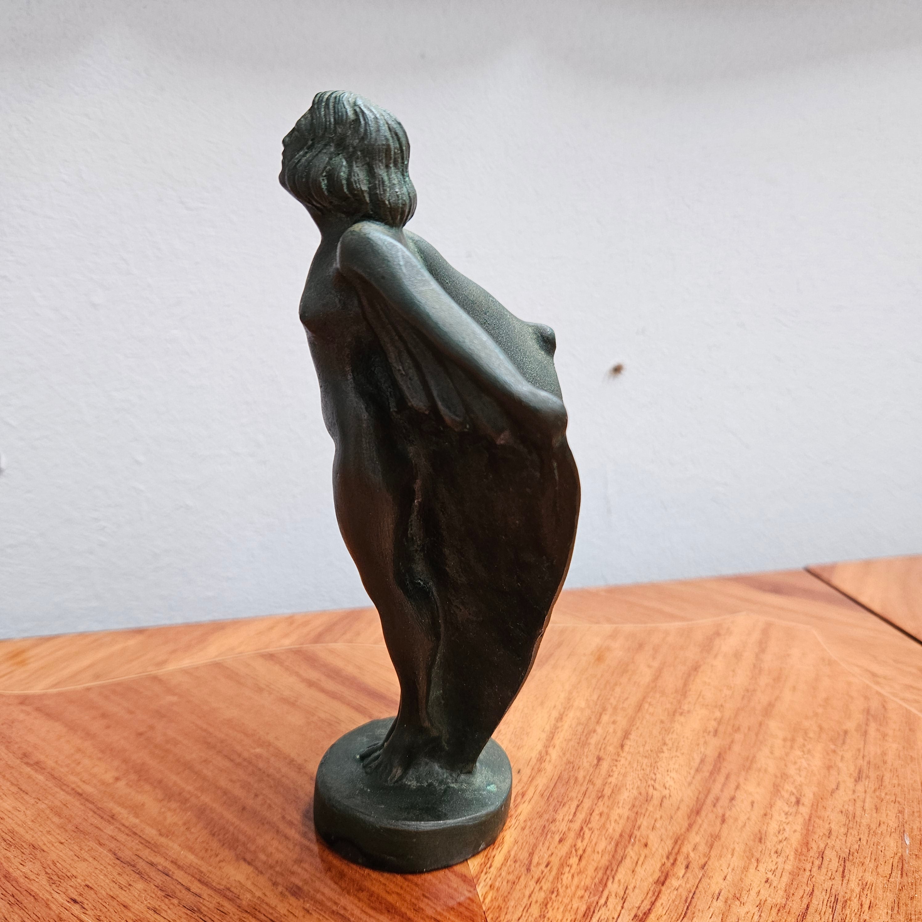 Bronze Hood Ornament by Max Le Verrier "Femme Au Voile" | Antique & Vintage | Moonee Ponds Antiques | Australia Wide Delivery