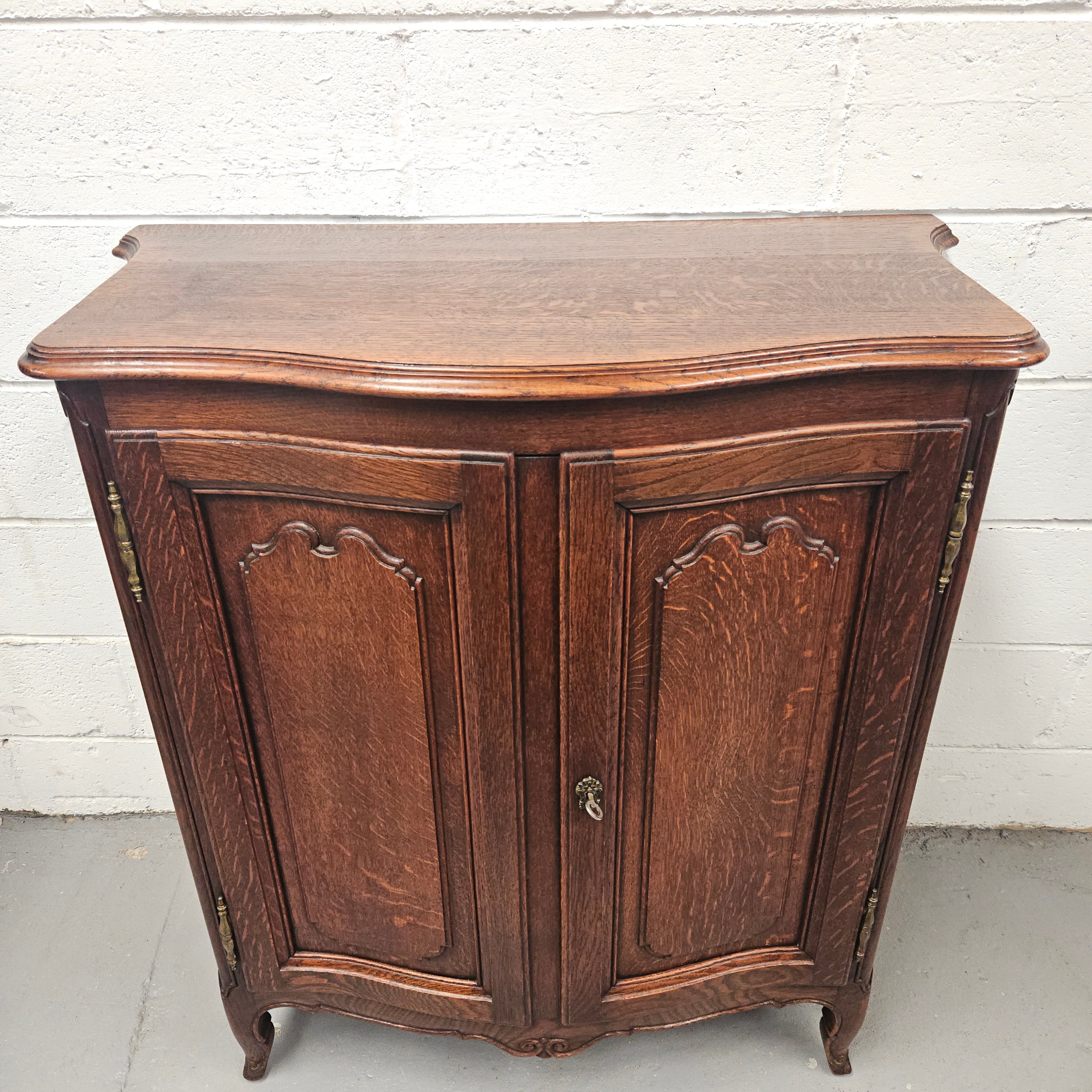 Elegant Louis XV Style French Oak Two Door Side Cupboard | Antique & Vintage | Moonee Ponds Antiques | Australia Wide Delivery