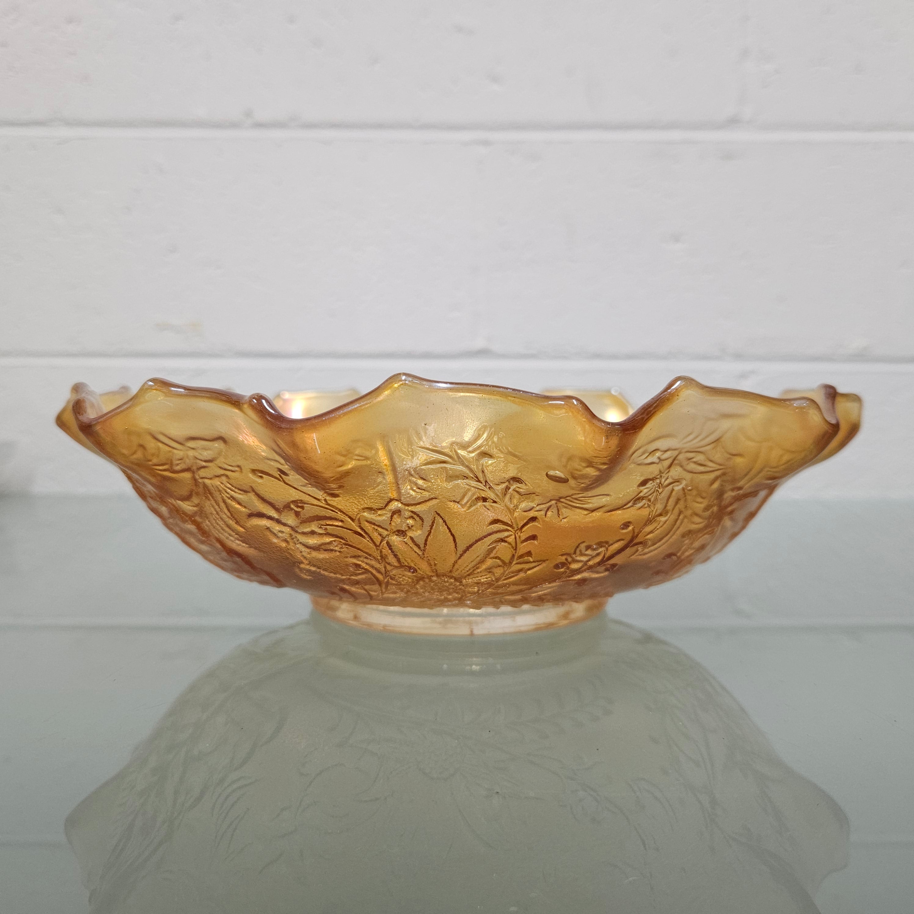 Australian Kookaburra Master Carnival Glass Bowl | Antique & Vintage | Moonee Ponds Antiques | Australia Wide Delivery