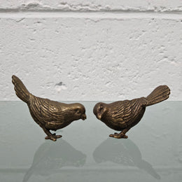 Antique Pair of Bronze Birds