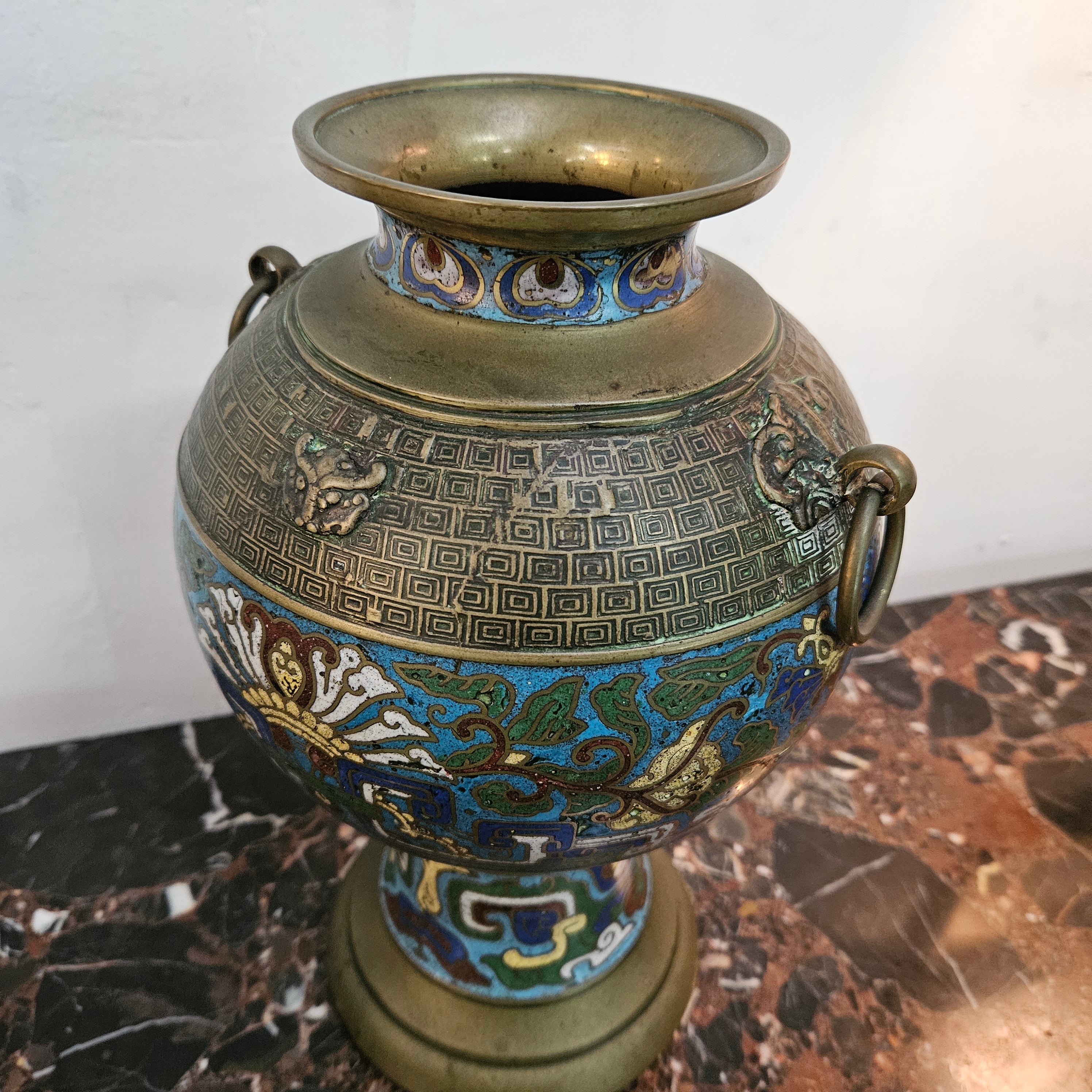 Unusual 19th Century Cloisonné Vase | Antique & Vintage | Moonee Ponds Antiques | Australia Wide Delivery