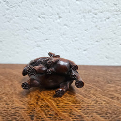 Carved and Signed Wooden Elephant Netsuke | Antique & Vintage | Moonee Ponds Antiques | Australia Wide Delivery