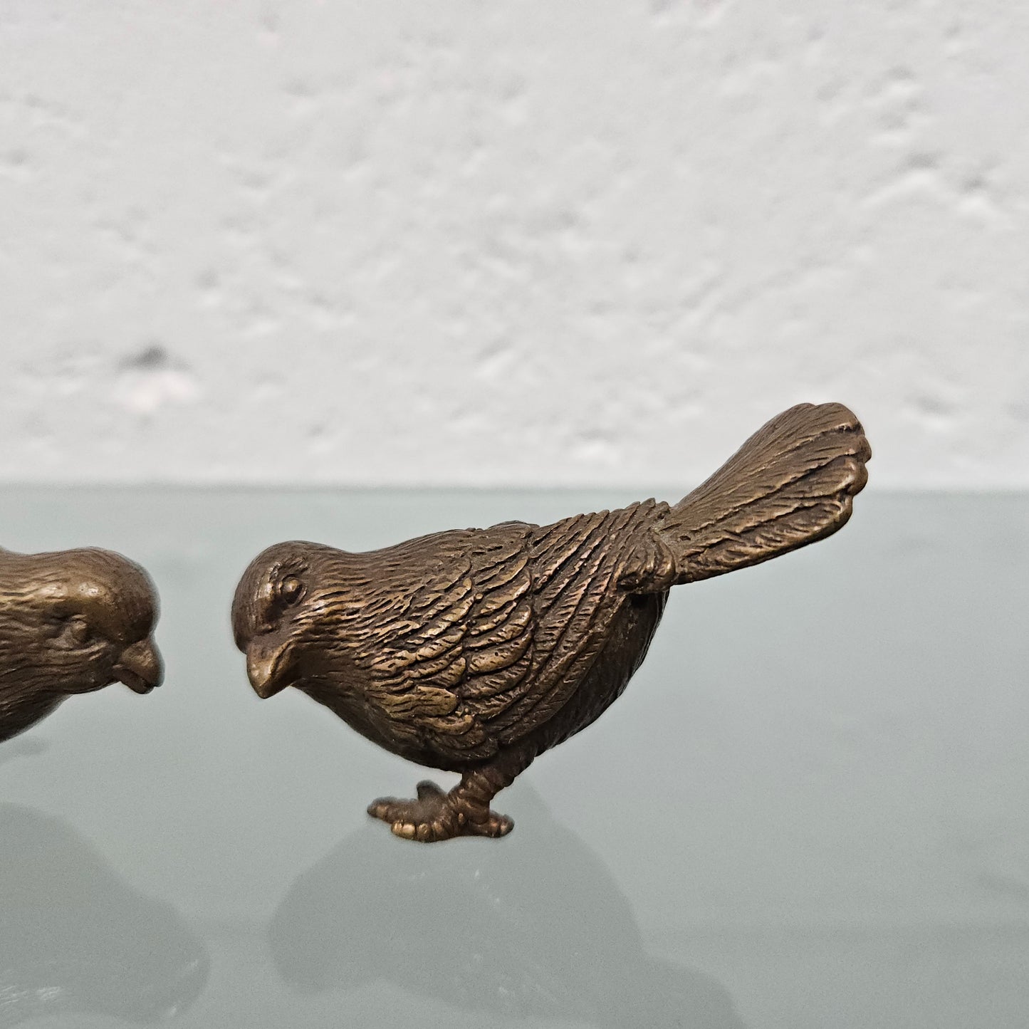 Antique Pair of Bronze Birds