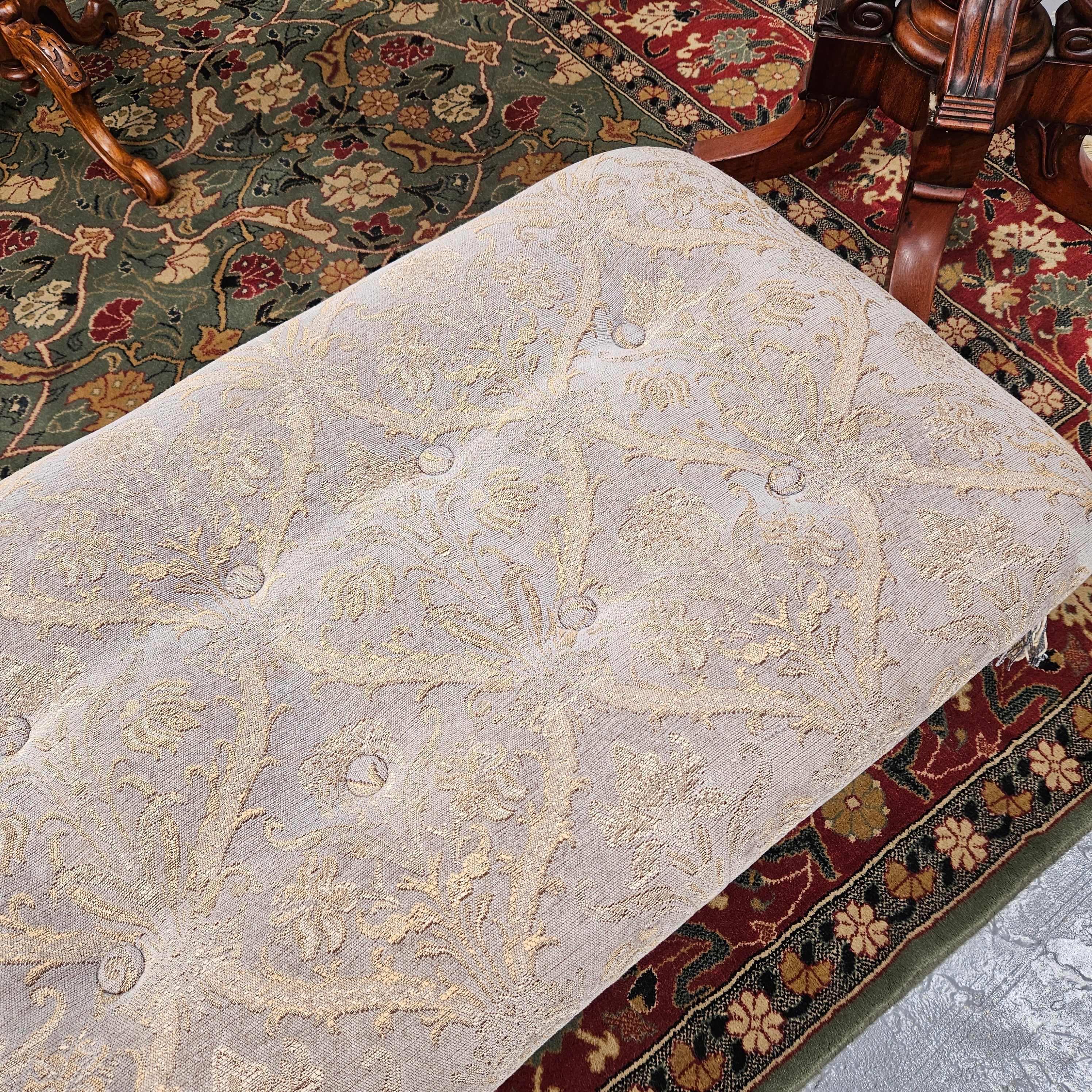 Large Vintage Upholstered Ottoman | Antique & Vintage | Moonee Ponds Antiques | Australia Wide Delivery