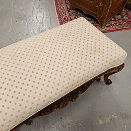 Antique George III  Style Double Rosewood  Upholstered Stool