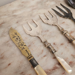 Assorted Mother Of Pearl & Silver Plate Cutlery (5 Items) | Antique & Vintage | Moonee Ponds Antiques | Australia Wide Delivery