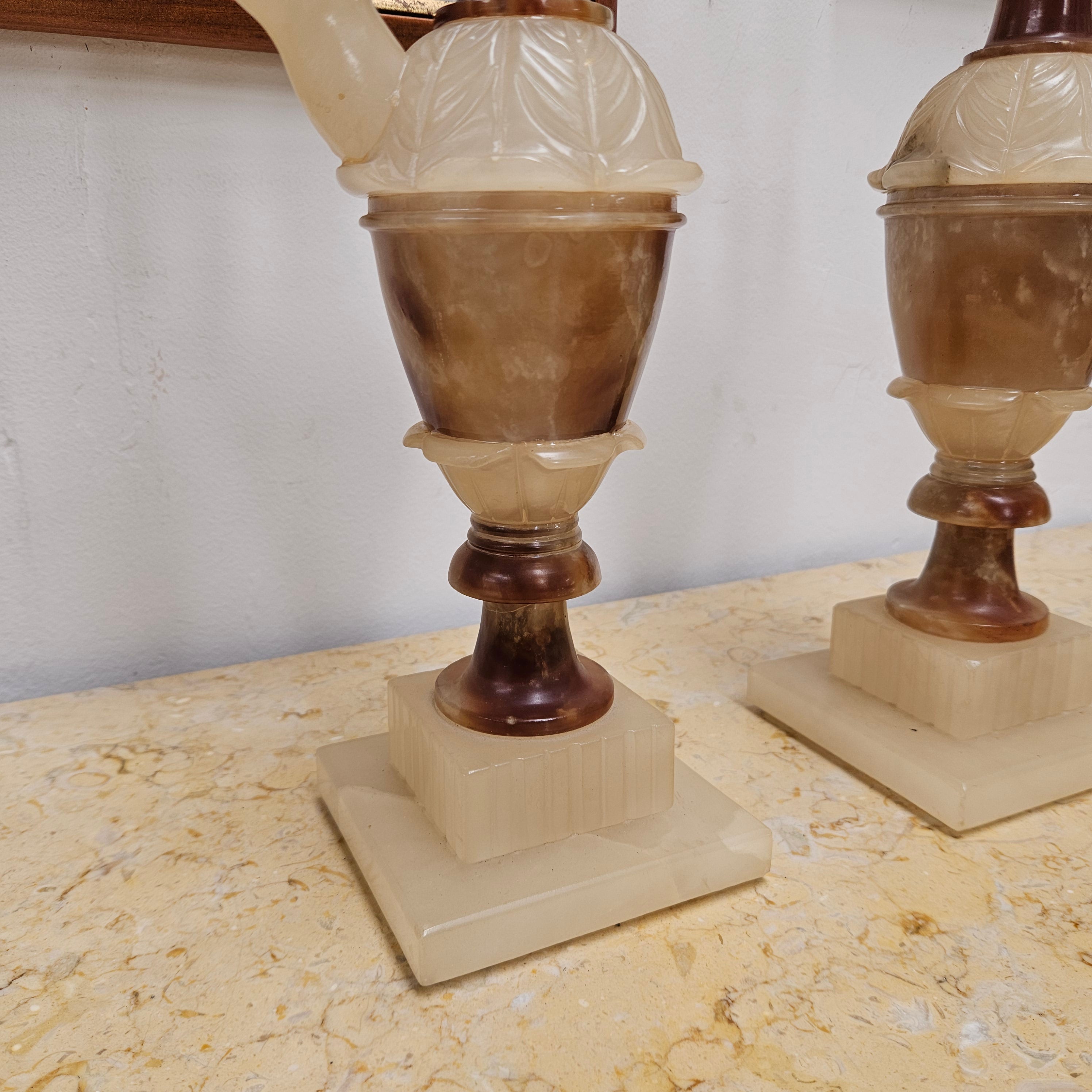 Antique Pair of Alabaster Urns | Antique & Vintage | Moonee Ponds Antiques | Australia Wide