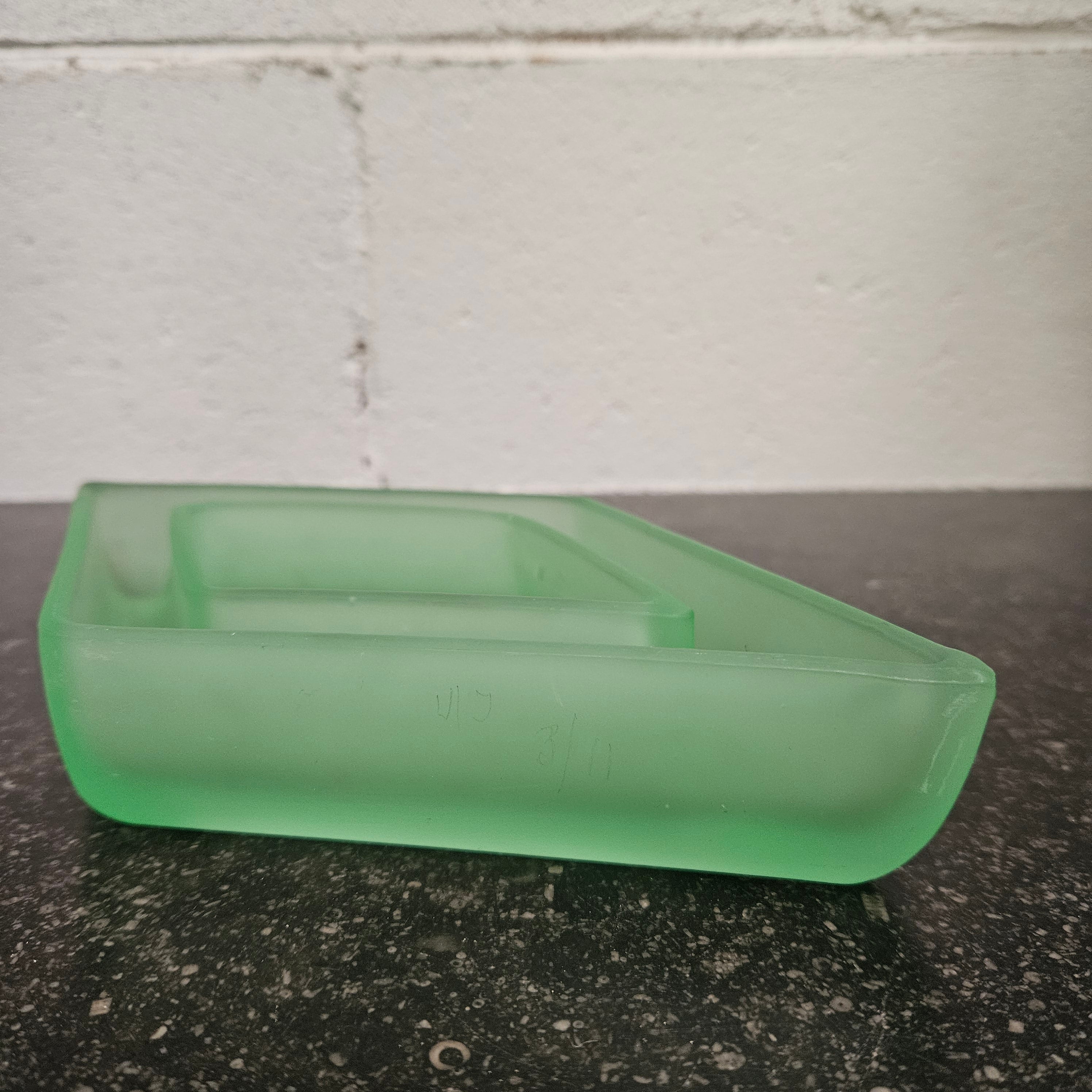 Stunning Uranium Glass Diamond Shape Posy Vase | Antique & Vintage | Moonee Ponds Antiques | Australia Wide Delivery