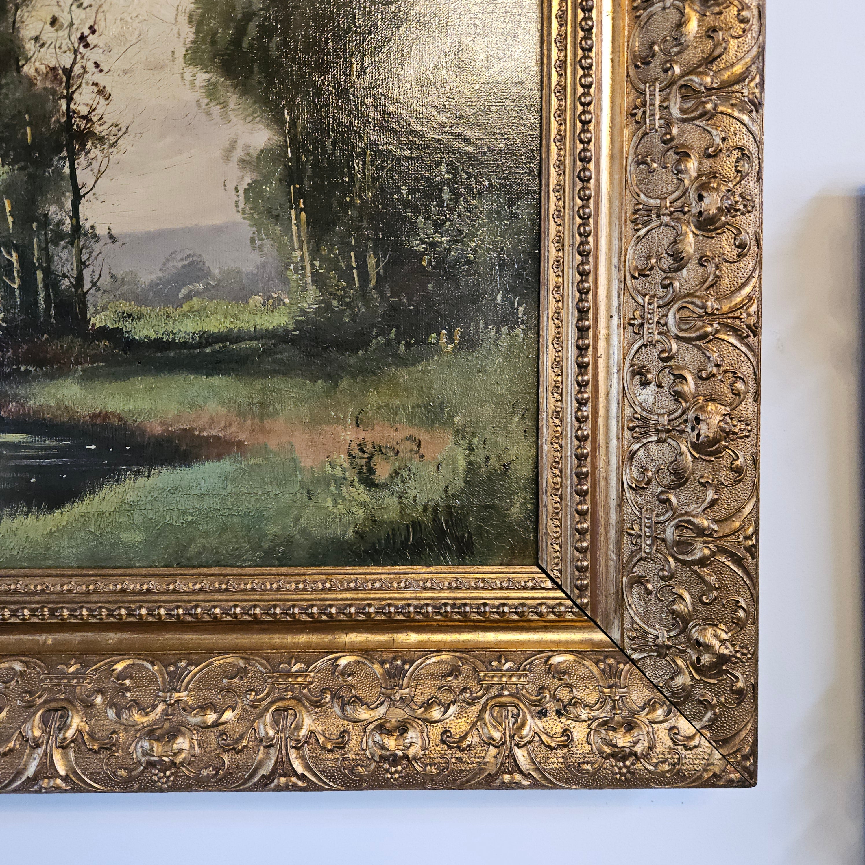 French Oil on Canvas Signed Painting | Antique & Vintage | Moonee Ponds Antiques | Australia Wide Delivery