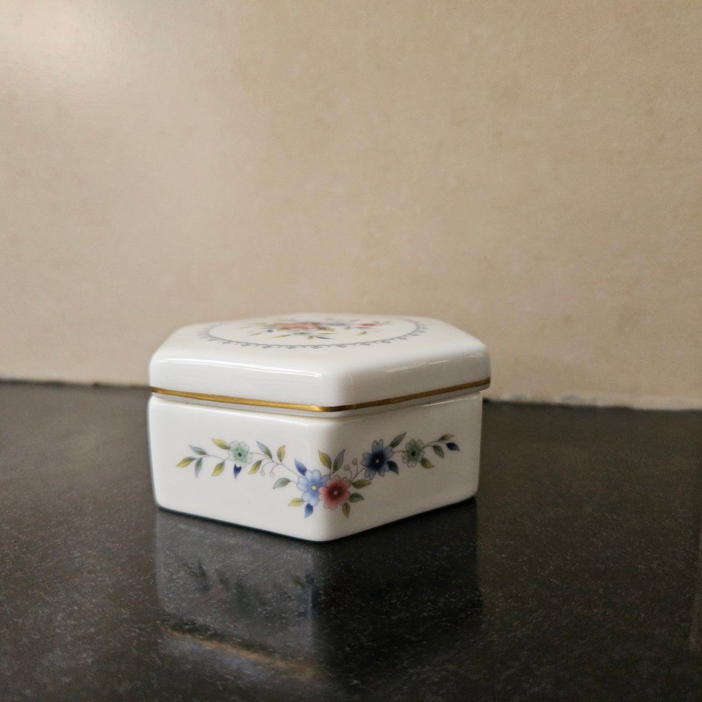 Pretty Floral Wedgwood Trinket Box