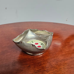 Vintage Art Deco Silver Plate & Ceramic Bon Bon Dish