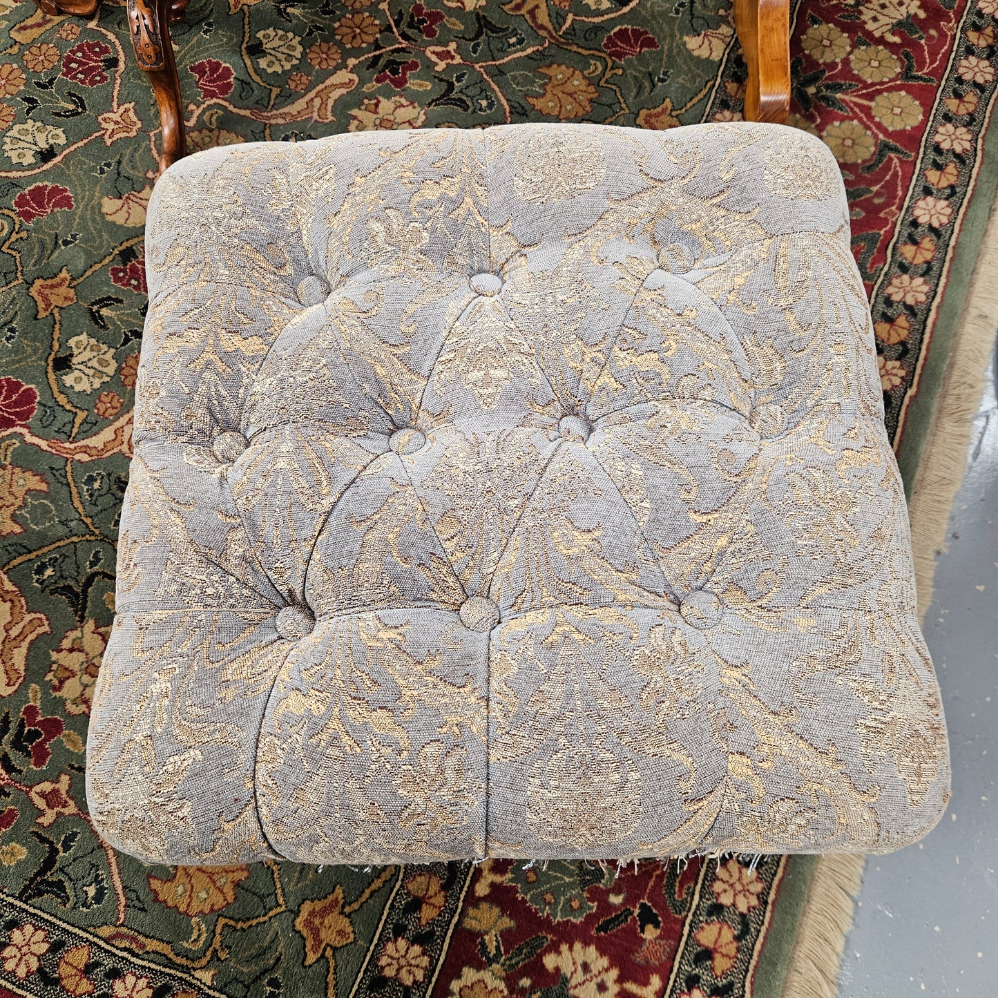 Vintage Square Storage Upholstered Ottoman