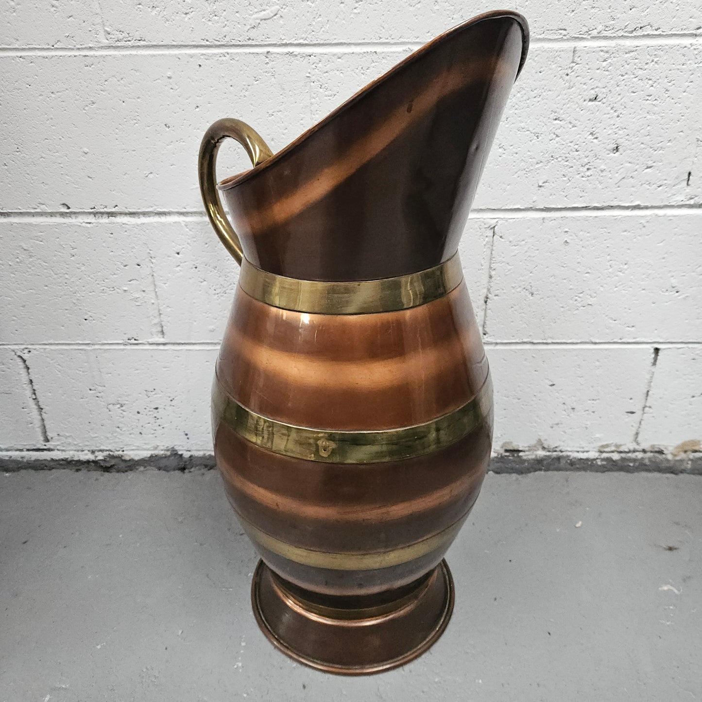 Copper & Brass Jug with handle