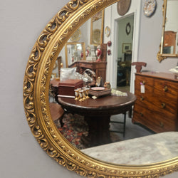 Vintage Oval Gilt Wooden Mirror | Antique & Vintage | Moonee Ponds Antiques | Australia Wide Delivery