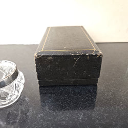Pair Of Sterling Silver/Crystal Salts | Antique & Vintage | Moonee Ponds Antiques | Australia Wide Delivery