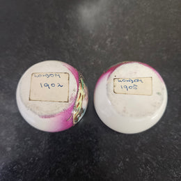 Pair of Silver Topped Salts