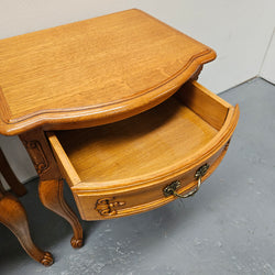 Pair of Vintage French Oak Louis 15th Style Single Drawer Bedsides | Antique & Vintage | Moonee Ponds Antiques | Australia Wide Delivery