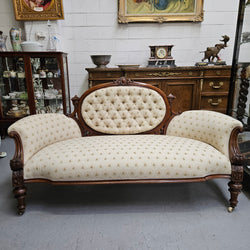 Victorian Walnut Double Ended Chaise Lounge | Antique & Vintage | Moonee Ponds Antiques | Australia Wide Delivery