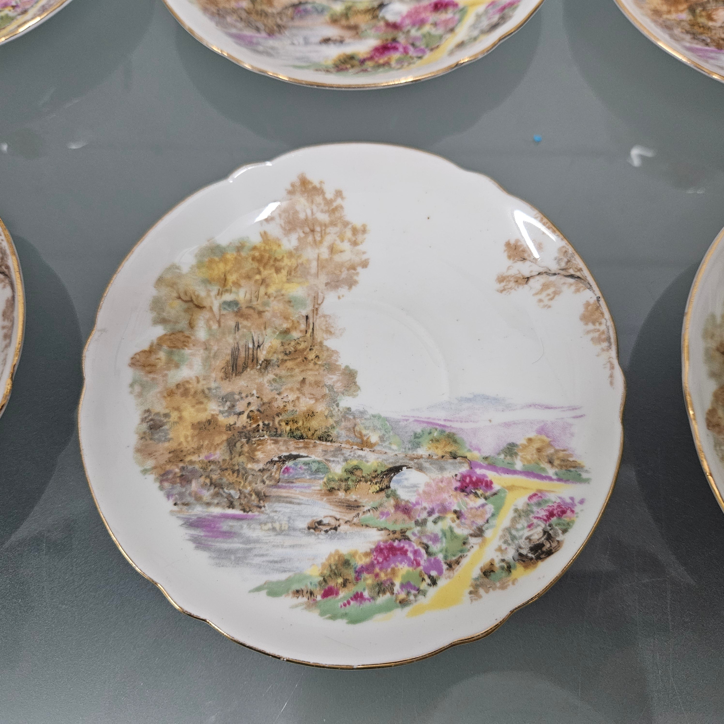 'Heather' Set of Six Shelley Coffee Cup & Saucers | Antique & Vintage | Moonee Ponds Antiques | Australia Wide Delivery