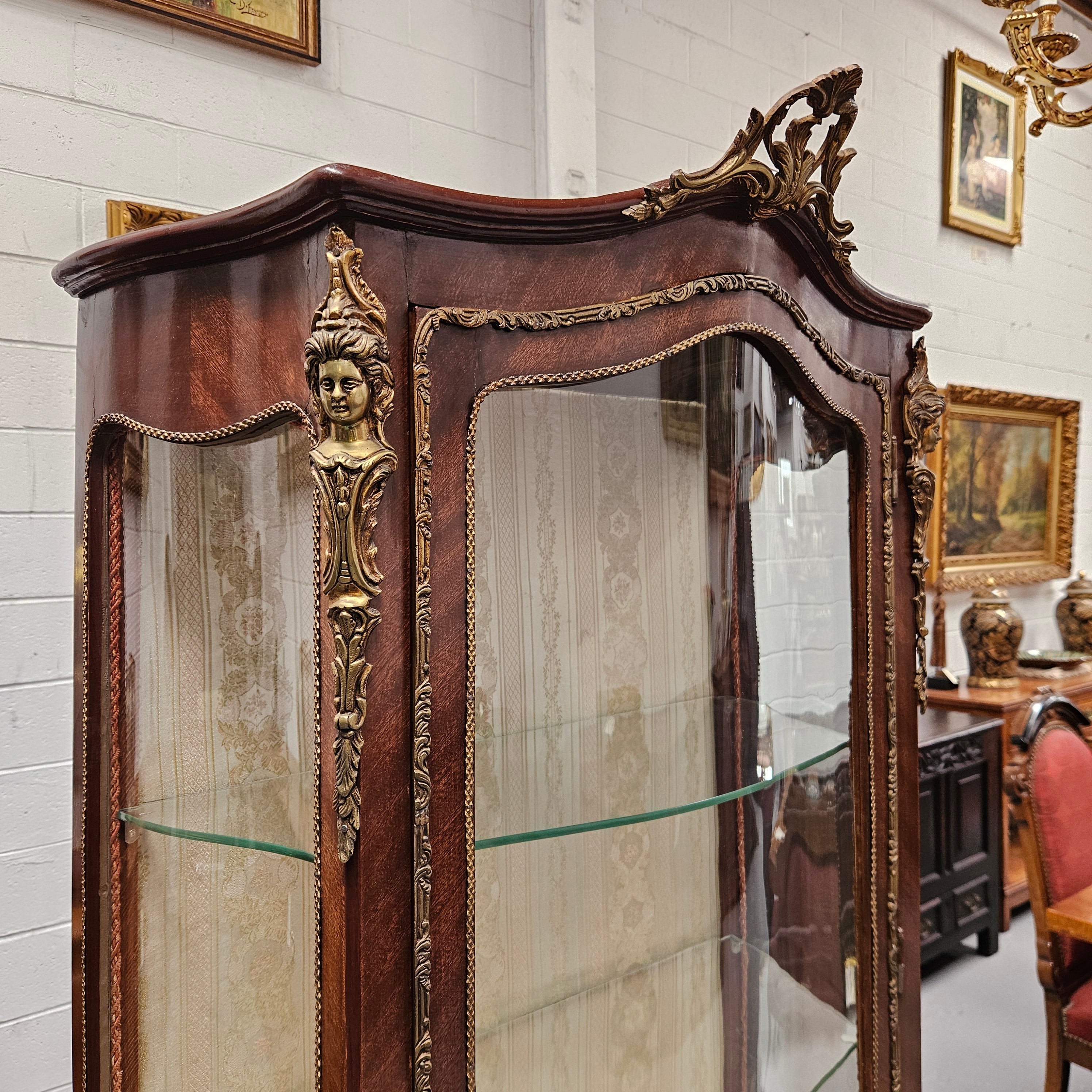 French Louis XV Style Bombe Shaped Vernis Martin Vitrine | Antique & Vintage | Moonee Ponds Antiques | Australia Wide Delivery