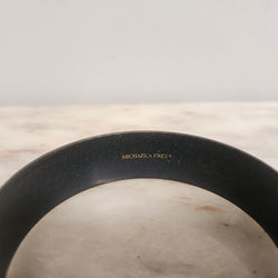 Vintage "Michaela Frey" Black Enamel Gold Tone Bangle / Bracelet | Antique & Vintage | Moonee Ponds Antiques | Australia Wide Delivery