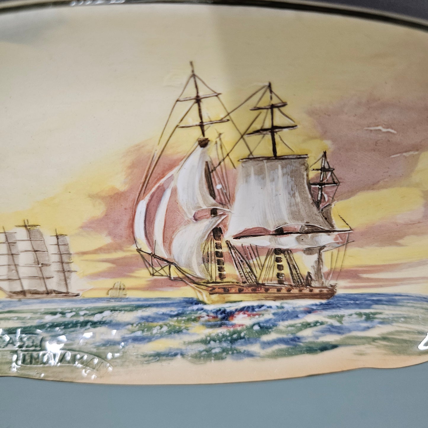 Royal Doulton Dish Featuring A Sailing Ship