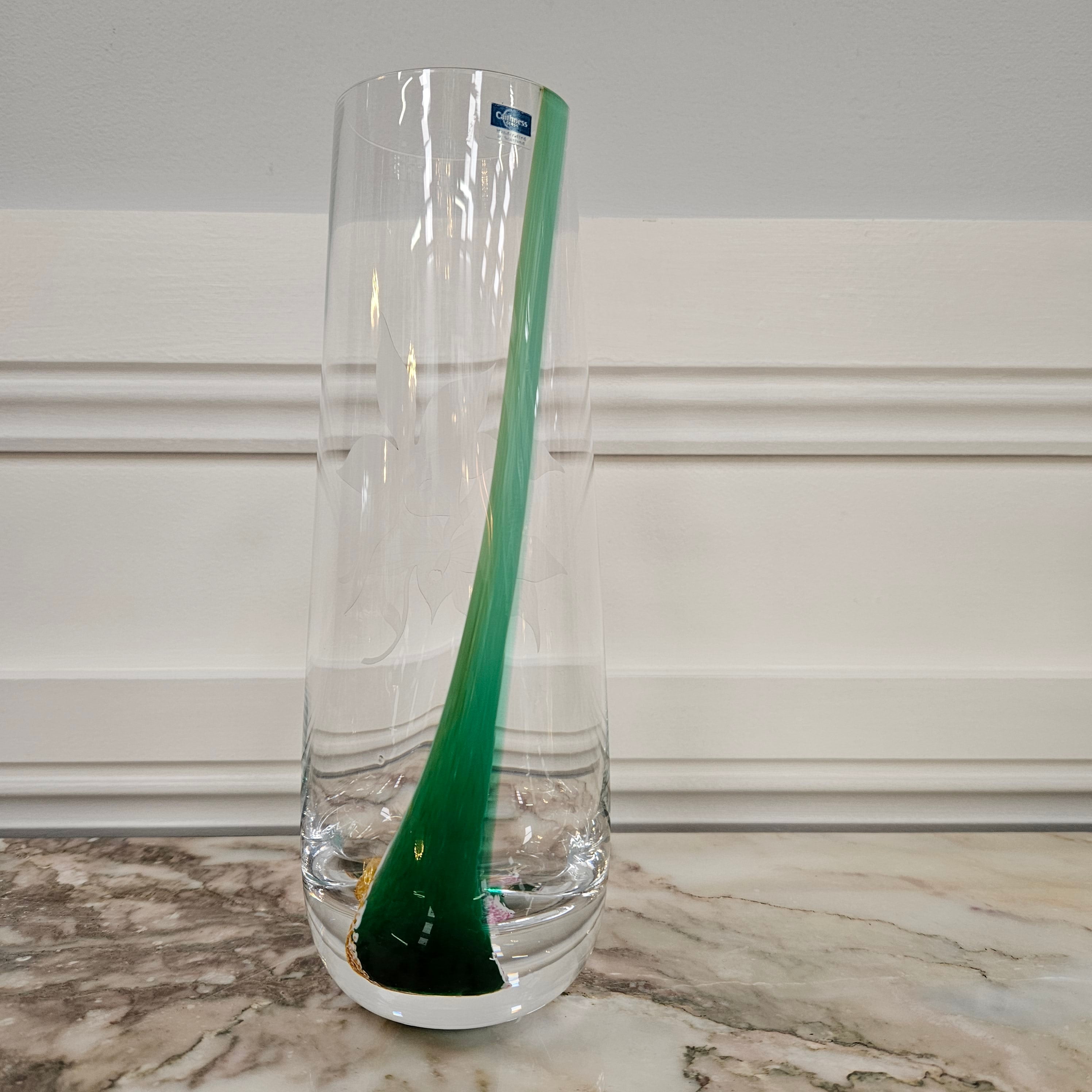 Beautiful Floral Glass Vase