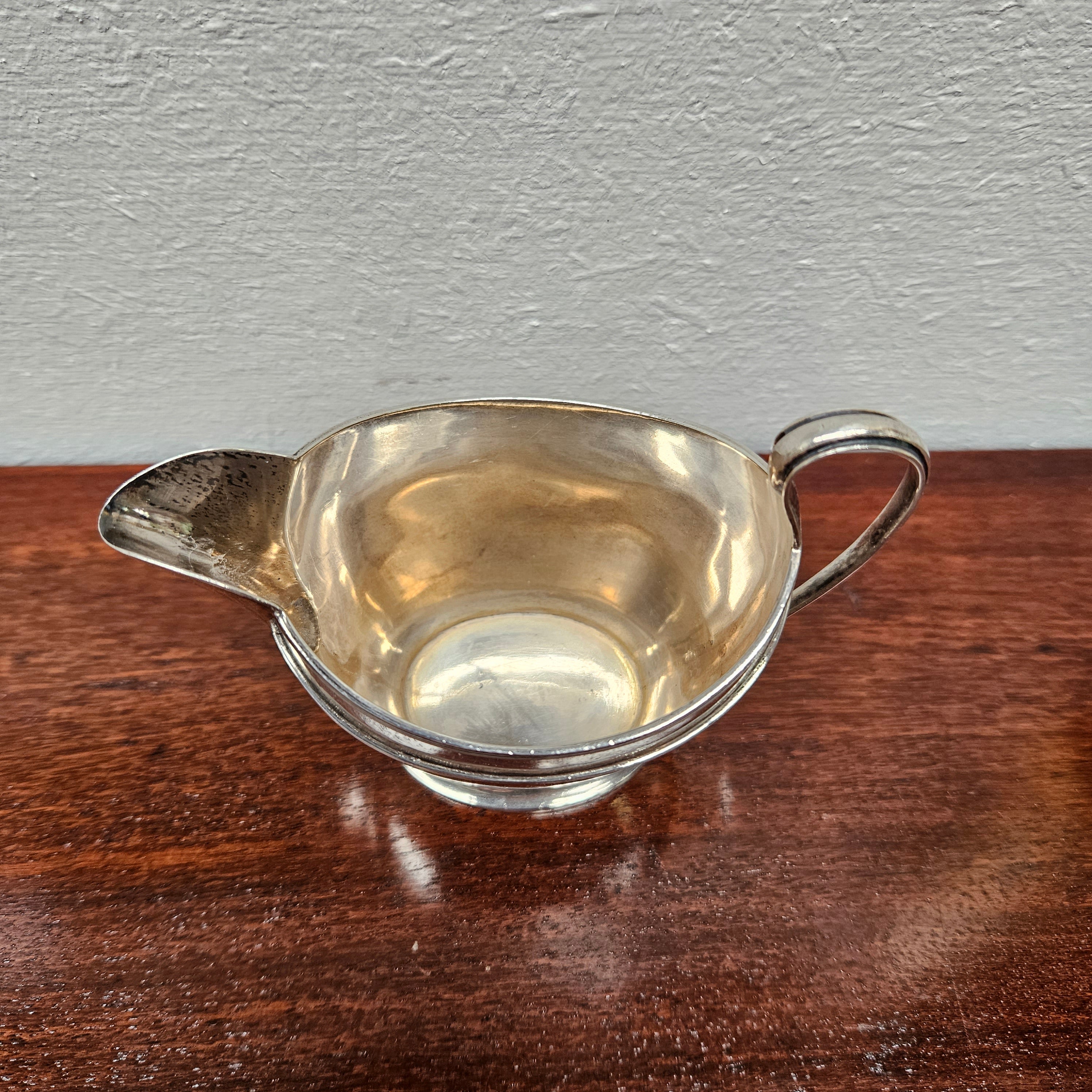 Art Deco Sterling Silver Birmingham Sugar & Creamer Set